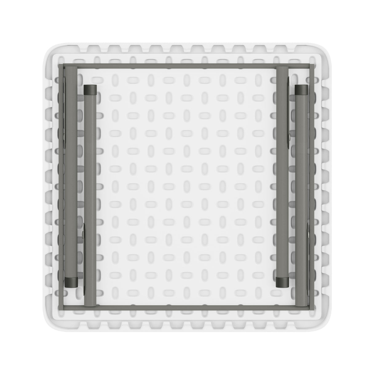 Granite White |#| Indoor/Outdoor Granite White Kids Bi-Fold Plastic Folding Table - 24x24