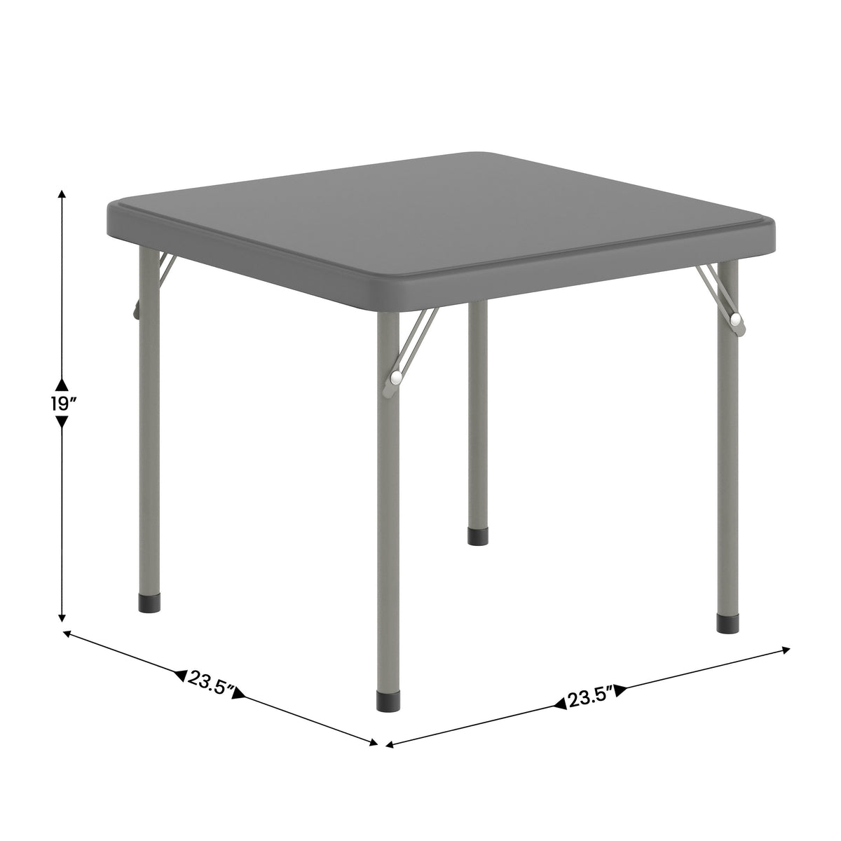 Granite Gray |#| Indoor/Outdoor Granite Gray Kids Bi-Fold Plastic Folding Table - 24x24