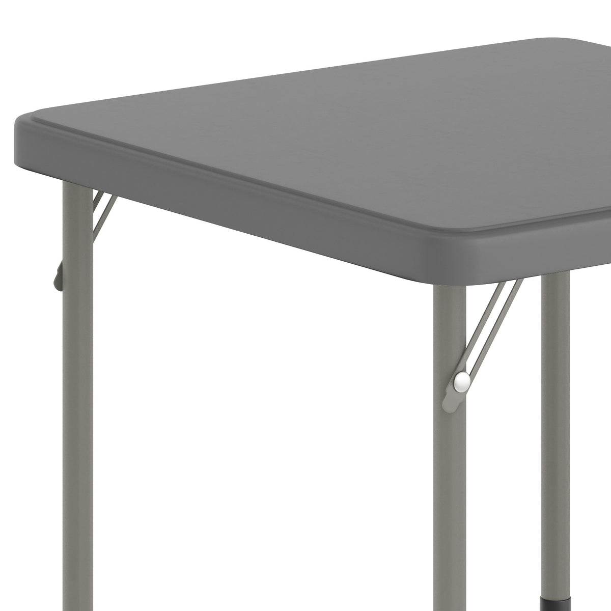 Granite Gray |#| Indoor/Outdoor Granite Gray Kids Bi-Fold Plastic Folding Table - 24x24