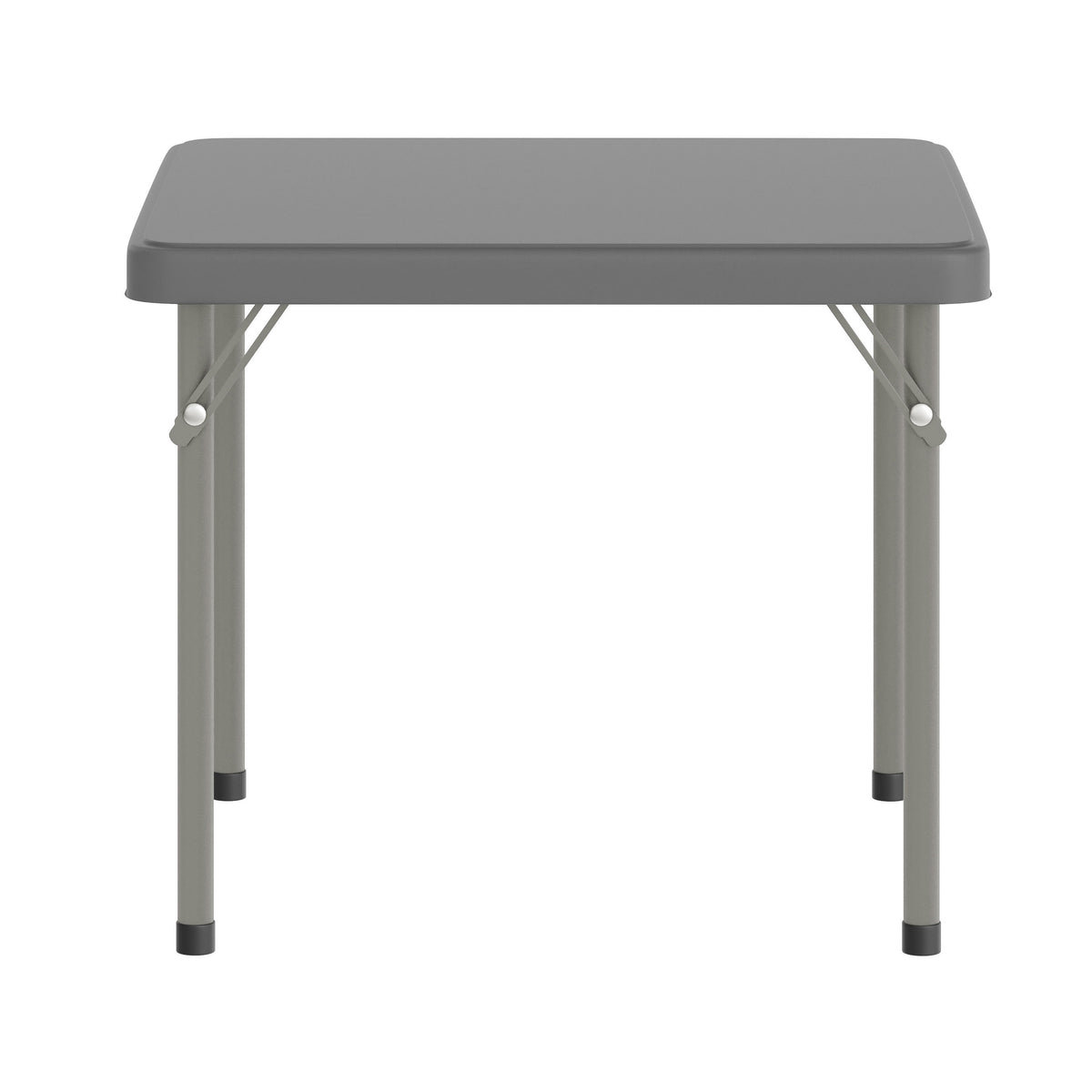 Granite Gray |#| Indoor/Outdoor Granite Gray Kids Bi-Fold Plastic Folding Table - 24x24