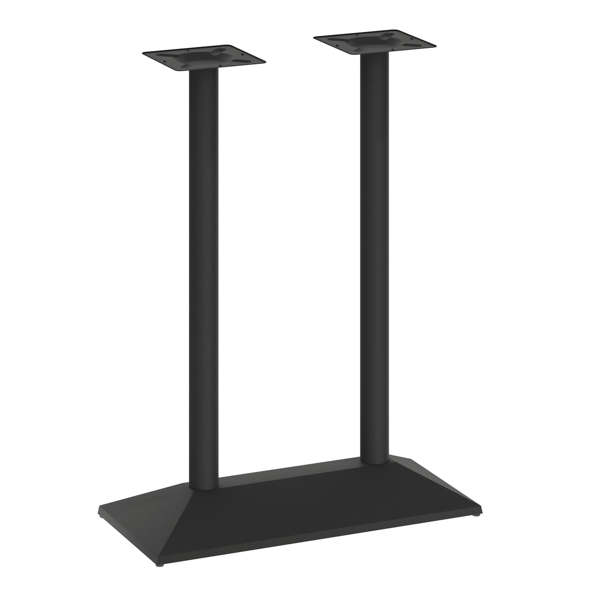 Black |#| Commercial 27x15 All Weather Double Table Base for 30" x 48" Tabletops in Black