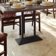 Black |#| Commercial 27x15 All Weather Double Table Base for 30" x 48" Tabletops in Black
