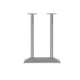 Silver |#| Commercial 27x15 All Weather Double Table Base for 30" x 48" Tabletops in Silver