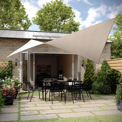 Palmetto Rectangle Sun Sail Shade Canopy with Included Nylon Attachment Ropes - View 2