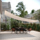 Weather Resistant 20 FT Rectangle Sun Shade Canopy with Included Nylon Ropes-Sand