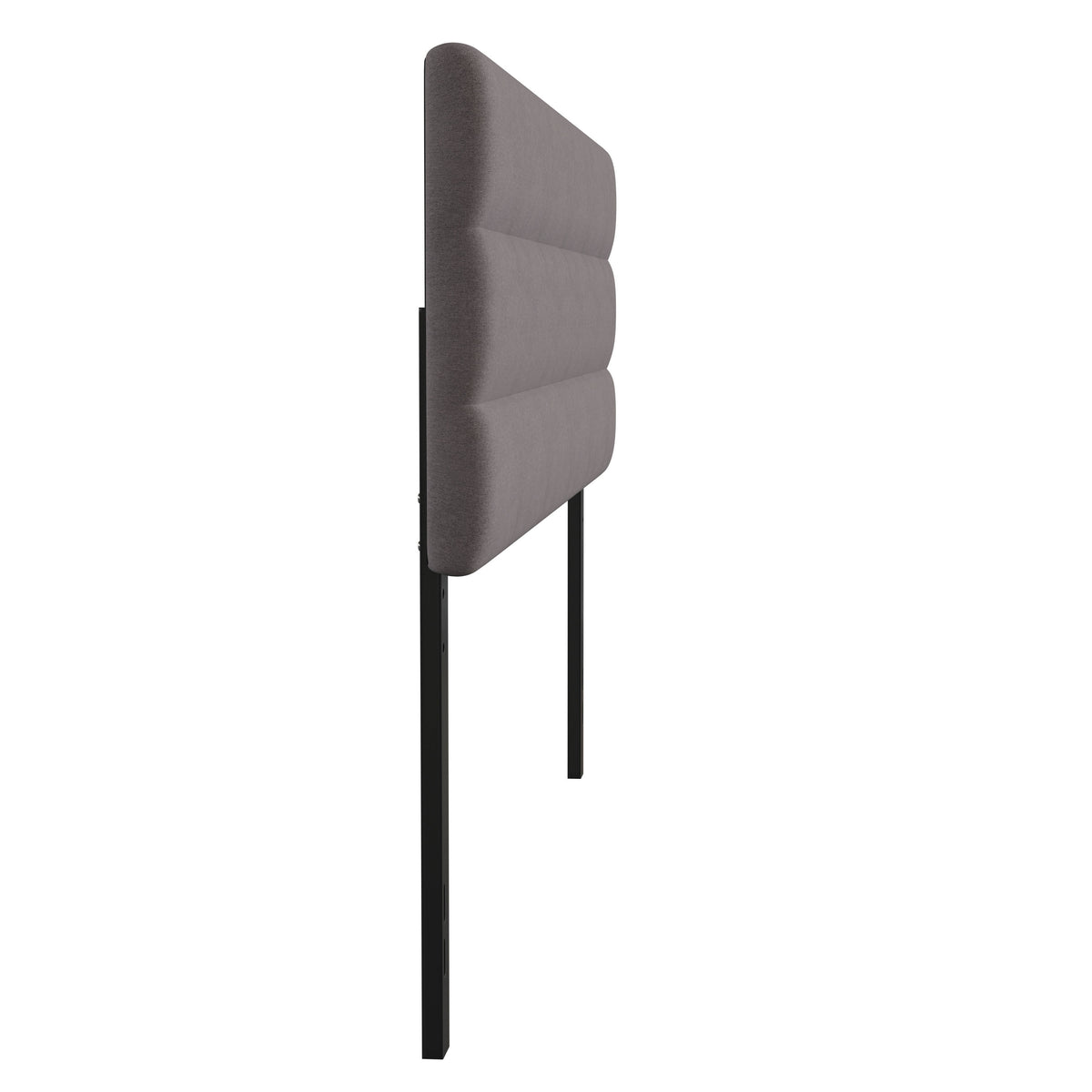 Gray,King |#| Universal Fit Tufted Upholstered Headboard in Gray Fabric - King