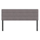 Gray,King |#| Universal Fit Tufted Upholstered Headboard in Gray Fabric - King