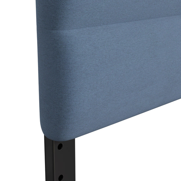 Blue,Queen |#| Universal Fit Tufted Upholstered Headboard in Blue Fabric - Queen