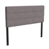 Gray,Queen |#| Universal Fit Tufted Upholstered Headboard in Gray Fabric - Queen