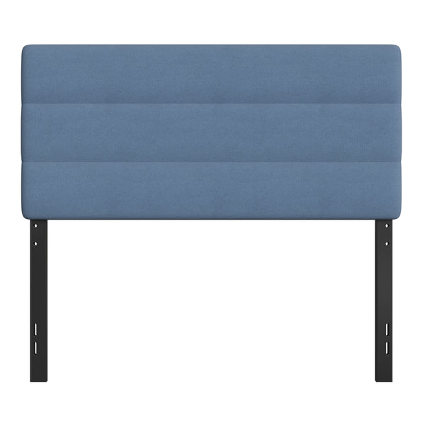 Blue,Full |#| Universal Fit Tufted Upholstered Headboard in Blue Fabric - Full