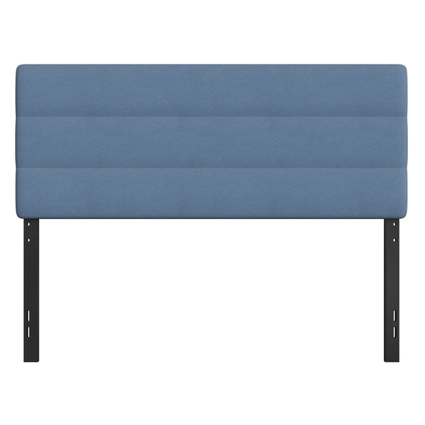 Blue,Queen |#| Universal Fit Tufted Upholstered Headboard in Blue Fabric - Queen