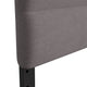 Gray,King |#| Universal Fit Tufted Upholstered Headboard in Gray Fabric - King