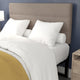 Taupe,Full |#| Universal Fit Tufted Upholstered Headboard in Taupe Fabric - Full