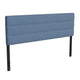 Blue,King |#| Universal Fit Tufted Upholstered Headboard in Blue Fabric - King