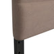 Taupe,Twin |#| Universal Fit Tufted Upholstered Headboard in Taupe Fabric - Twin