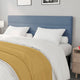 Blue,King |#| Universal Fit Tufted Upholstered Headboard in Blue Fabric - King