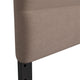 Taupe,King |#| Universal Fit Tufted Upholstered Headboard in Taupe Fabric - King