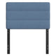 Blue,Twin |#| Universal Fit Tufted Upholstered Headboard in Blue Fabric - Twin