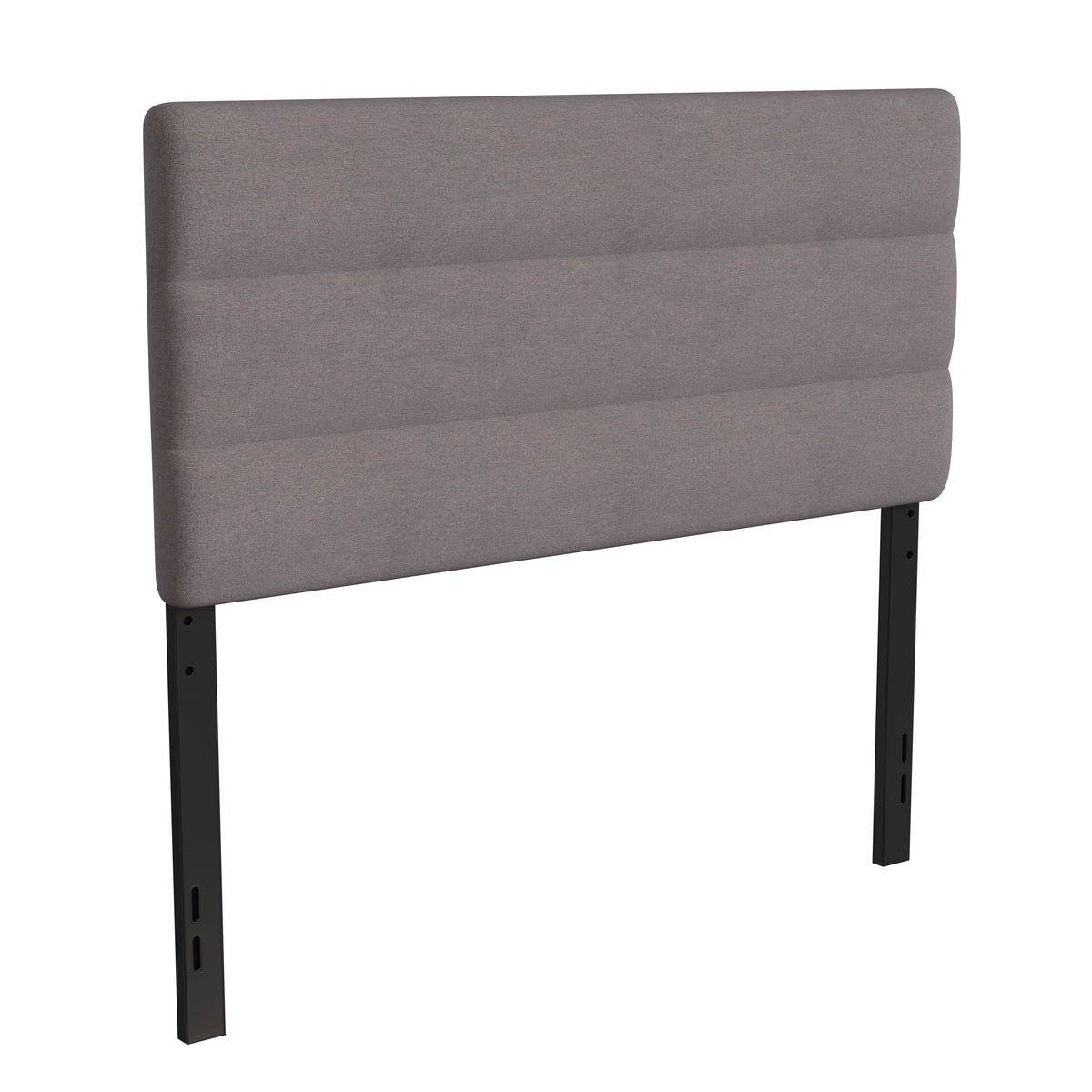 Gray,Full |#| Universal Fit Tufted Upholstered Headboard in Gray Fabric - Full