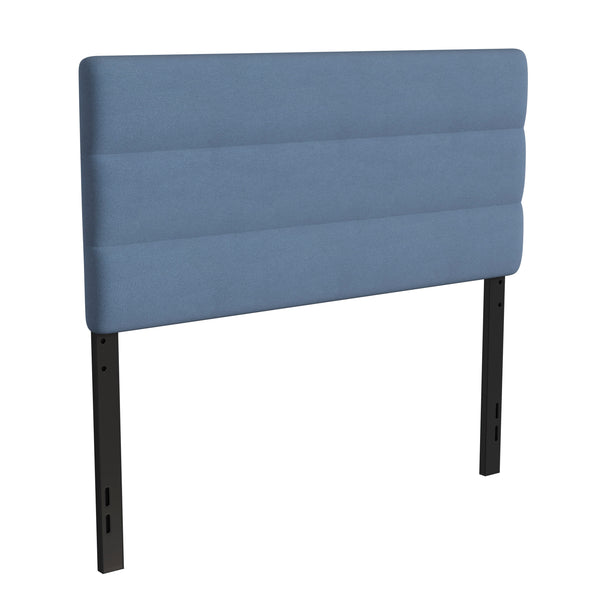 Blue,Full |#| Universal Fit Tufted Upholstered Headboard in Blue Fabric - Full