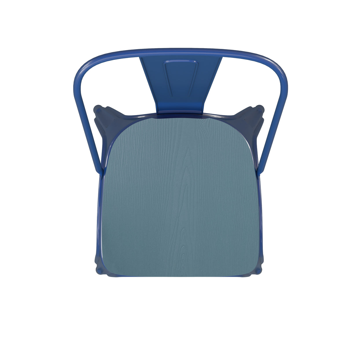 Blue/Teal-Blue |#| All-Weather Commercial Stack Chair & Poly Resin Seat - Blue/Teal-Blue