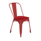 Red/Red |#| All-Weather Commercial Stack Chair & Poly Resin Seat - Red/Red