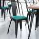 Mint |#| All-Weather Polystyrene Seat for Colorful Metal Stools and Chairs - Mint