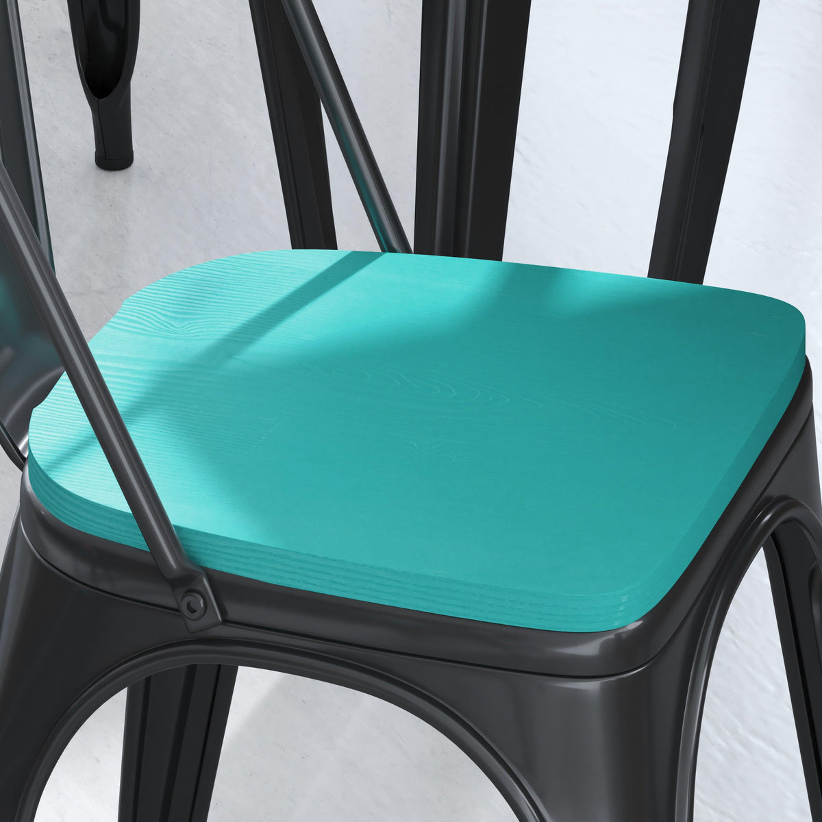 Mint |#| All-Weather Polystyrene Seat for Colorful Metal Stools and Chairs - Mint