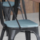 Teal-Blue |#| All-Weather Polystyrene Seat for Colorful Metal Stools and Chairs - Teal-Blue