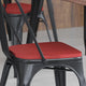 Red |#| All-Weather Polystyrene Seat for Colorful Metal Stools and Chairs - Red