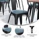 Teal-Blue |#| All-Weather Polystyrene Seat for Colorful Metal Stools and Chairs - Teal-Blue