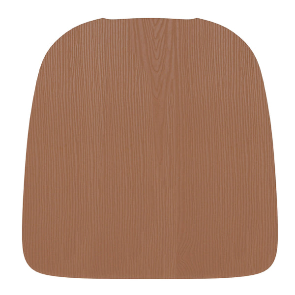 Teak |#| All-Weather Polystyrene Seat for Colorful Metal Stools and Chairs - Teak