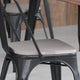 Gray |#| All-Weather Polystyrene Seat for Colorful Metal Stools and Chairs - Gray