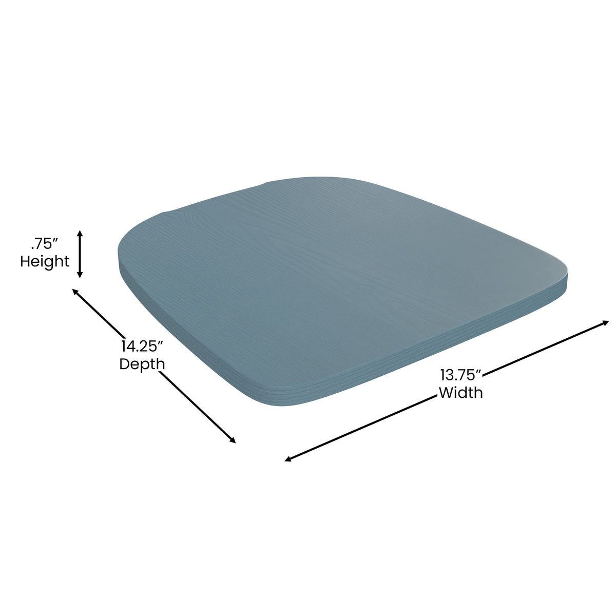 Teal-Blue |#| All-Weather Polystyrene Seat for Colorful Metal Stools and Chairs - Teal-Blue