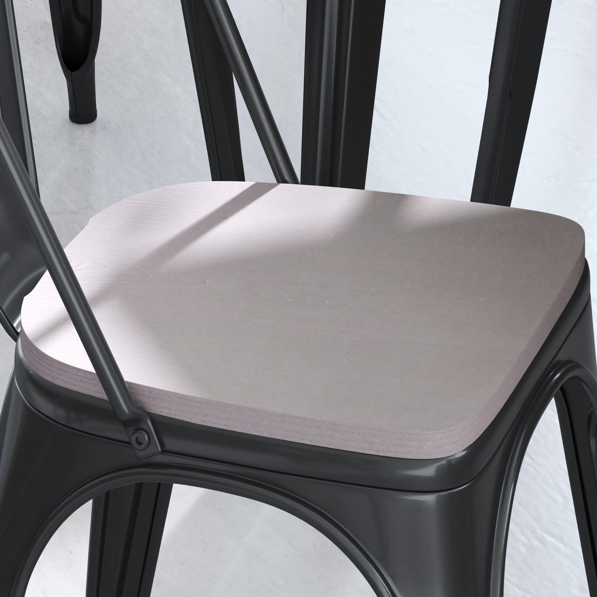 Gray |#| All-Weather Polystyrene Seat for Colorful Metal Stools and Chairs - Gray