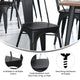 Black |#| All-Weather Polystyrene Seat for Colorful Metal Stools and Chairs - Black