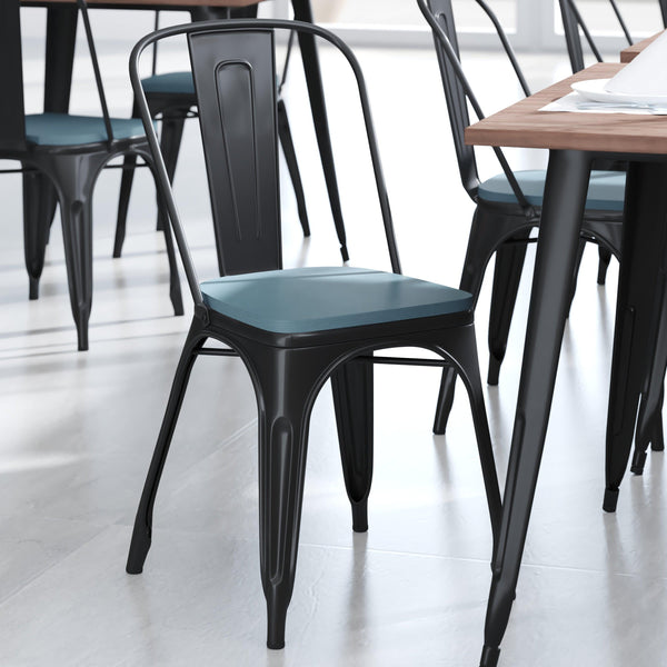 Teal-Blue |#| All-Weather Polystyrene Seat for Colorful Metal Stools and Chairs - Teal-Blue