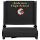Black |#| Personalized 500 lb. Rated Stadium Chair-Handle-Padded Seat, Black
