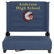 Navy Blue |#| Personalized 500 lb. Rated Stadium Chair-Handle-Padded Seat, Navy Blue