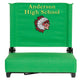 Bright Green |#| Personalized 500 lb. Rated Stadium Chair-Handle-Padded Seat, Bright Green