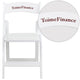 White |#| Personalized White Wood Folding Chair with Detachable Vinyl Padded Seat