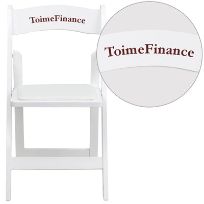 Personalized HERCULES Series Wood Folding Chair with Vinyl Padded Seat - View 1