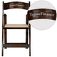 Fruitwood |#| Personalized Fruitwood Wood Folding Chair with Vinyl Padded Seat