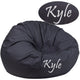 Gray |#| Personalized Oversized Solid Gray Refillable Bean Bag Chair for Kids and Adults