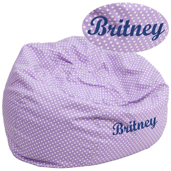 Lavender Dot |#| Embossed Oversized Lavender Dot Refillable Bean Bag Chair for Kids and Adults