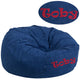 Denim |#| Personalized Oversized Denim Refillable Bean Bag Chair for Kids and Adults