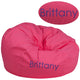 Hot Pink |#| Embossed Oversized Solid Hot Pink Refillable Bean Bag Chair for Kids and Adults