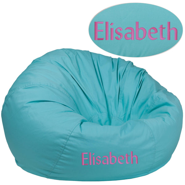 Mint Green |#| Embossed Oversized Solid Mint Green Refillable Bean Bag Chair for Kids & Adults