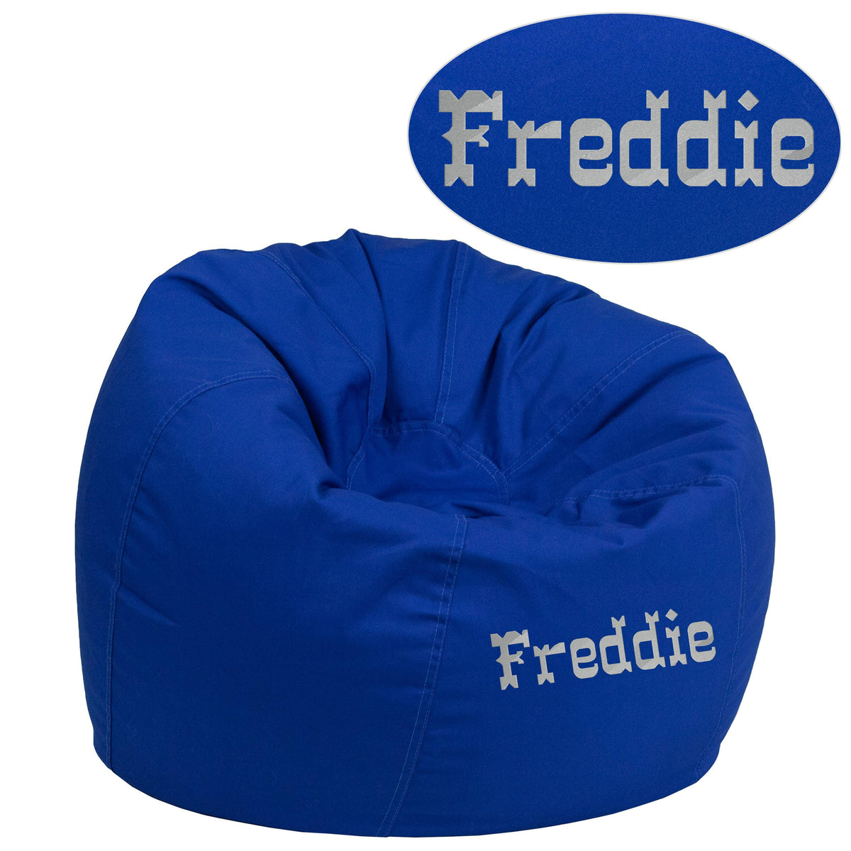 Royal Blue |#| Personalized Small Solid Royal Blue Refillable Bean Bag Chair for Kids and Teens