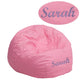 Light Pink |#| Personalized Small Solid Light Pink Refillable Bean Bag Chair for Kids and Teens